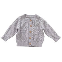 Korean Style Kids Clothes Baby Knitted Sweater Coat Boys Girls Solid Cardigan Sweater Autumn Winter Clothing 2024 - buy cheap