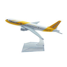 16CM Diecast 1:400 Scale Airplane 777 B777 Model with Base Alloy Aircraft Plane Toy Model Fly SCOOT Airline B777 Plane Model Toy 2024 - buy cheap
