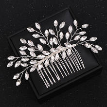 Wedding Rhinestone Hair Comb Bride Head Ornaments Wedding Hair Combs Hair Accessories Bridal Women's Crystal Jewelry Accessories 2024 - buy cheap