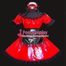 Sexy Sissy Maid Dress Red Pvc Dress Uniform Dress Cosplay Costume Custom-made[G510] 2024 - buy cheap