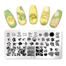 PICT YOU Nail Stamping Plates Flower Pictures Stamping Template Nail Design Stainless Steel Nail Art Image Plate Stencil Tools 2022 - buy cheap