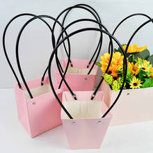Waterproof Portable Flower Box Flower Florist Arrangement Gift Bag PVC Kraft Handbag Wedding Party Baby Shower Storage Gift Bag 2024 - buy cheap