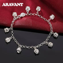 925 Silver Crown Charm Bracelets For Women Fashion Jewelry 2024 - buy cheap