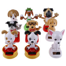 Auto magic solar powered dancing dogs swinging bobble toy gift car decoration 2024 - buy cheap