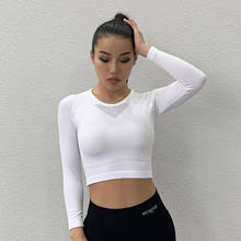 Women's Energy Seamless Yoga Shirts Long Sleeve Crop Top Yoga Sports Fitness Gym Workout Jogging Top  Quick Dry Running T-shirt 2024 - buy cheap