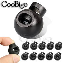 10pcs Cord Lock Stopper Round Ball Black Plastic for sportswear Boots shoelace Rope Paracord Backpack DIY Craft Accessories 2024 - buy cheap