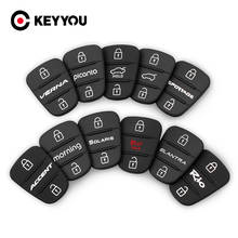 KEYYOU For Hyundai I30 IX35 Solaris Accent Elantra Sportage Hold Kia K2 K5 RIO Verna Flip Car Key Shell Rubber Button Pad 2024 - buy cheap