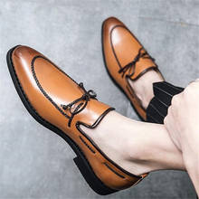 Zapatos de vestir de alta calidad para hombre, calzado Formal de negocios con cordones de cuero minimalista, de boca baja, primavera y otoño, 2021 2024 - compra barato