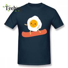 High-Q Cute Egg And Bacon T Shirt Snowboarder Homme Tee Shirt Men Crazy Top Design For Male O-neck Short Sleeve 2024 - buy cheap