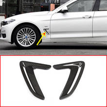 Углеродное волокно для BMW 3 серии GT Gran Туризм F34 Боковая Крышка вентиляционного отверстия капота Впускной ободок брызговик ABS хромированный автомобильный аксессуар 2013-2017 2024 - купить недорого