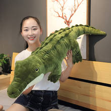 90/120cm animais de pelúcia real vida jacaré brinquedo simulação crocodilo bonecas kawaii ceative travesseiro para crianças presentes natal 2024 - compre barato