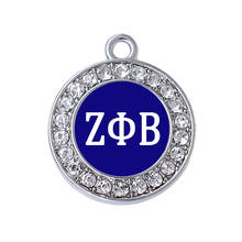 New Pop Transparent Enamel Metal Greek Letter ZPB Sticker charm for University society ZETA PHI BETA sorority Jewelry Pendant 2024 - buy cheap