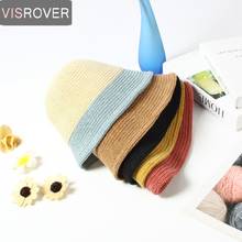 Visrover Bucket Hats For Women Summer Hat Sun Rope Hats Panama Outdoor Cap Foldable Hats Beach Sunscreen Fisherman Caps Harajuku 2024 - buy cheap