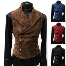 Men Medieval Vest Renaissance Victoria Edwardian Steampunk Vest Waistcoat Vintage Gothic Tailcoat Jacket Halloween Costume 2024 - buy cheap