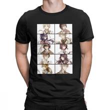 Camiseta masculina bungou cães vadios vintage algodão t camisa de manga curta o pescoço roupas presente anime streetwear 2024 - compre barato