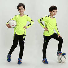 Kids Tracksuit Football Jerseys Set Winter Thick Training Suits Men Long Sleeve Sports Running Soccer Uniforms Kit Sportswear 2024 - buy cheap