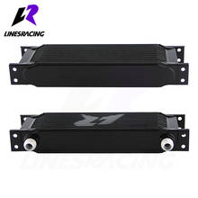 LR Universal 13Row AN10 Engine Transmission 248mm Oil Cooler 3/4"UNF16 Black/Silver 2024 - buy cheap