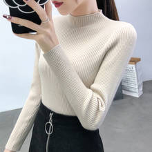 2021 New Arrival Sale Jumper Sweater Women Semi-high Collar And Sleeve Knitted Bottom Sweater For Women's Wear In Autumn Winter 2024 - buy cheap