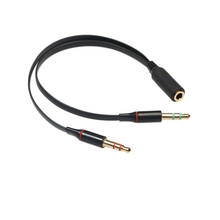 Divisor de auriculares para ordenador, 2021mm hembra a 2 macho, 3,5mm, micrófono, Audio Y Cable divisor, adaptador de auriculares a PC, novedad de 3,5 2024 - compra barato