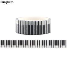 Blinghero Piano 15mm X 5m cinta de Washi blanca y negra DIY cinta adhesiva cinta de mano creativa cuenta cintas BH0139 2024 - compra barato