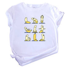 Женская летняя футболка со смешным принтом бананов, авокадо, топ с коротким рукавом, женская футболка с мультипликационным графическим принтом 2024 - купить недорого