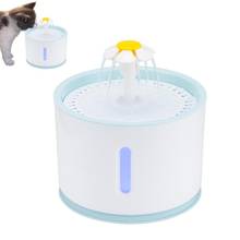 2.4L автоматический водный фонтан для кошек с светодиодный USB Электрический Дозатор для питья воды для домашних животных поилка для щенков собак принадлежности для домашних животных 2024 - купить недорого