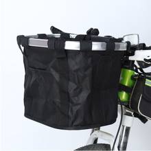 Folding Removable Front Bike Handlebar Basket Easy Installation Bicycle Basket Detachable Mountain Cycling Bag 2024 - buy cheap