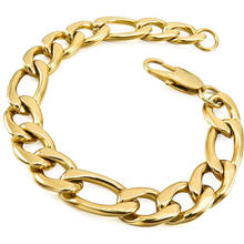 Bracelet Mesn Stainless Steel Chain on Hand for Men Bracelet on Hand Hip Hop Chain Punk Bracelets Men Gold Accessories Wholesale 2024 - buy cheap