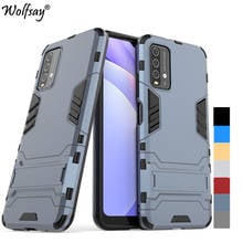 For Cover Xiaomi Redmi Note 9 4G Case Hybrid Stand Silicone Armor Back Case For Redmi Note 9 4G Cover For Redmi Note 9 4G 6.53" 2024 - buy cheap