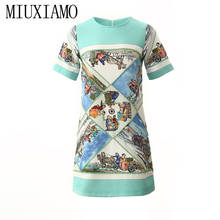 MIUXIMAO-vestido de fiesta con estampado de flores y diamantes, alta calidad, primavera y verano, 2020 2024 - compra barato