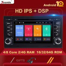 GPS Rádio leitor de DVD para carros de 4GB 2 DIN Android 10, navegação multimídia para Audi A4 B8 S4 B6 B7 RS4 8E 8H B9Seat Exeo 2002-2008 2024 - compre barato