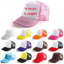 10pcs/Lot wholesale Custom Logo Mesh Hats Men's Trucker Hat Adult Adjustable 100% Polyester Baseball Caps Women Snapback Hat 2024 - buy cheap