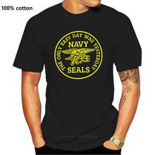 Navy seal t camisa navy seals-o único dia fácil foi ontem camiseta gráfico de mangas curtas camisa de algodão 5x tshirt 2024 - compre barato