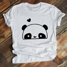 Roupas femininas panda rosto impressão dos desenhos animados 90s tendência estilo moda verão roupas de impressão topo gráfico camiseta feminina 2024 - compre barato