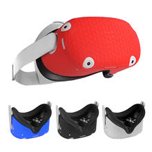 Capa frontal de proteção para capacete vr, acessórios de proteção para oculus quest 2, proteção anti-arranhões em silicone 2024 - compre barato