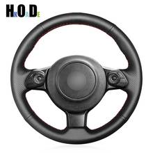Black Steering Wheel Cover Artificial Leather Hand-stitched Steering Wheel Cover for Subaru BRZ 2017-2020 Toyota 86 2017-2020 2024 - buy cheap