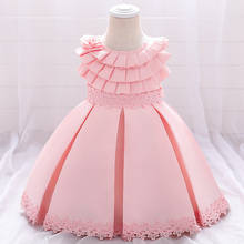 Plbbfz-vestido floral para bebês 0 a 5 anos, vestido de princesa resistente para festa noturna e batismo 2024 - compre barato