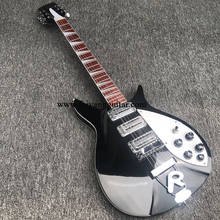 High-quality 350 electric guitar, 12-string guitar, black painted Korean pickup truck, and white binding before and after the pi 2024 - buy cheap