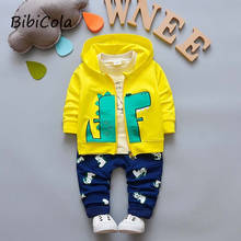 BibiCola/комплект детской одежды для мальчиков, весенние толстовки для маленьких мальчиков топы в полоску + штаны, спортивный костюм из 2 предметов детский спортивный костюм для малышей 2024 - купить недорого