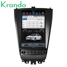 Krando-sistema multimídia automotivo, reprodutor com tela vertical de 9.0 polegadas, android 12.1, 4g ram, tesla, rádio, navegação gps, wi-fi, para honda accord 2003 a 2007 2024 - compre barato