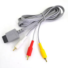Для консоли Wii 1,8 м 480p Аудио Видео AV кабель игровая консоль 3 RCA видео кабель Шнур 2024 - купить недорого