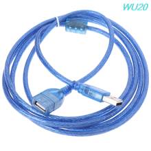 USB 2,0 удлинитель кабеля штекер-гнездо адаптер шнура 0,3 м/0,5 м/1 м/1,5 м/2 м 2024 - купить недорого