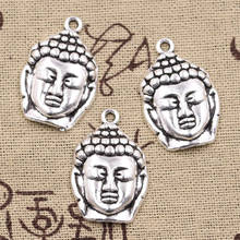 8 pçs encantos buda 28x20mm antigo fazer pingente caber, vintage tibetano bronze prata cor, diy artesanal jóias 2024 - compre barato