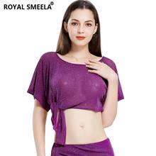 Belly dance top sexy training wear belly dancing top short tops dancer crop top for women belly dance costume practice clothes 2024 - buy cheap