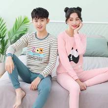 Teens Pajamas Long Sleeve 100% Cotton Pyjamas Kids Clothes Sets Cartoon Big Boys Sleepwear Pajamas For Girls 10 12 14 16 Years 2024 - buy cheap