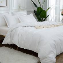Hot Sale White Red Comforter Bedding Sets Satin Strip Luxury Bed Linen Duvet Cover Set Single Double Queen King Size Bedroom 2024 - buy cheap
