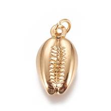 10pcs 304 Stainless Steel Cowrie Shell Pendants Golden For DIY Necklace Bracelet Bangle jewelry making 18.6x10.4x3.6mm Hole 5mm 2024 - buy cheap