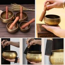 Himalayas hand hammered chakra meditation Tibetan bronze bowl Buddhist yoga singing bowl 2024 - buy cheap