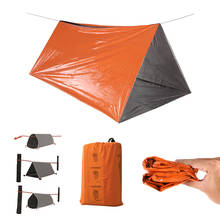 Tienda de campaña al aire libre, refugio de tubo de emergencia, refugio naranja de supervivencia, tienda de campaña de rescate, bolsa de dormir de película de aluminio 2024 - compra barato