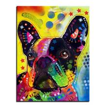 Pintura completa de diamante 5d de broca quadrada bricolagem bordado de diamante ponto de cruz de buldogue colorido decoração de mosaico de strass 2024 - compre barato